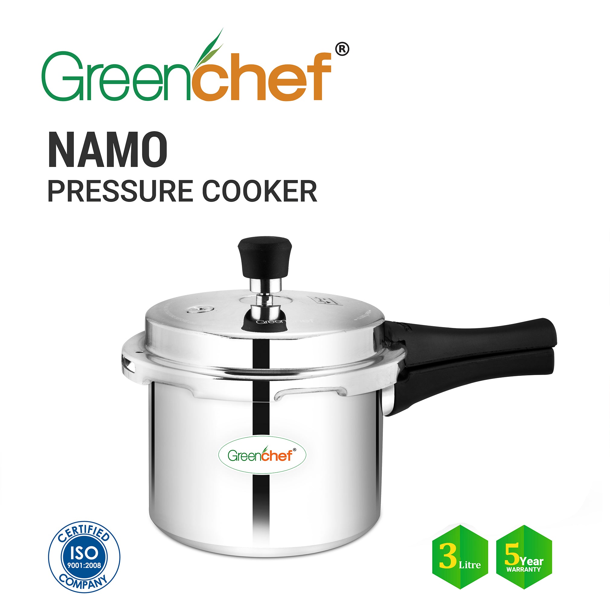 GreenChef cooker 3 litres Namo Sri Lanka - compact small family pressure cooker by authorized importer Greenlifesl.lk