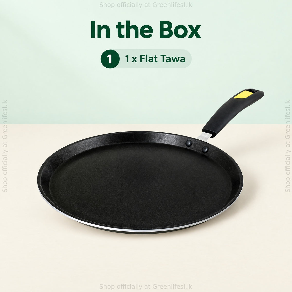 GreenChef Evok non-stick flat tawa, in the box: 1 x flat tawa