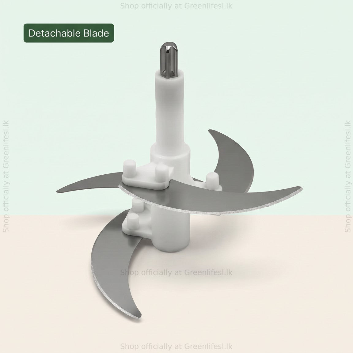 Greenlife 1.5L manual food chopper detachable blade close-up