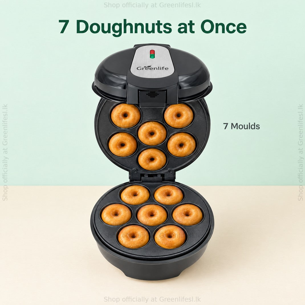 Greenlife electric doughnut maker 750W makes 7 doughnuts at once