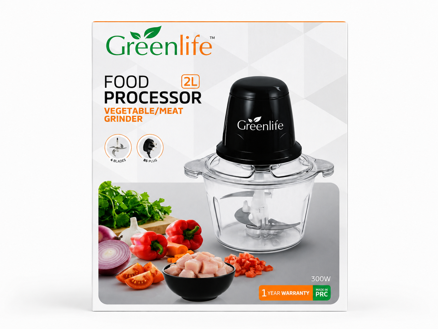 Greenlife 300W 2L Electric Food Chopper Meat Grinder Glass Bowl Sri Lanka