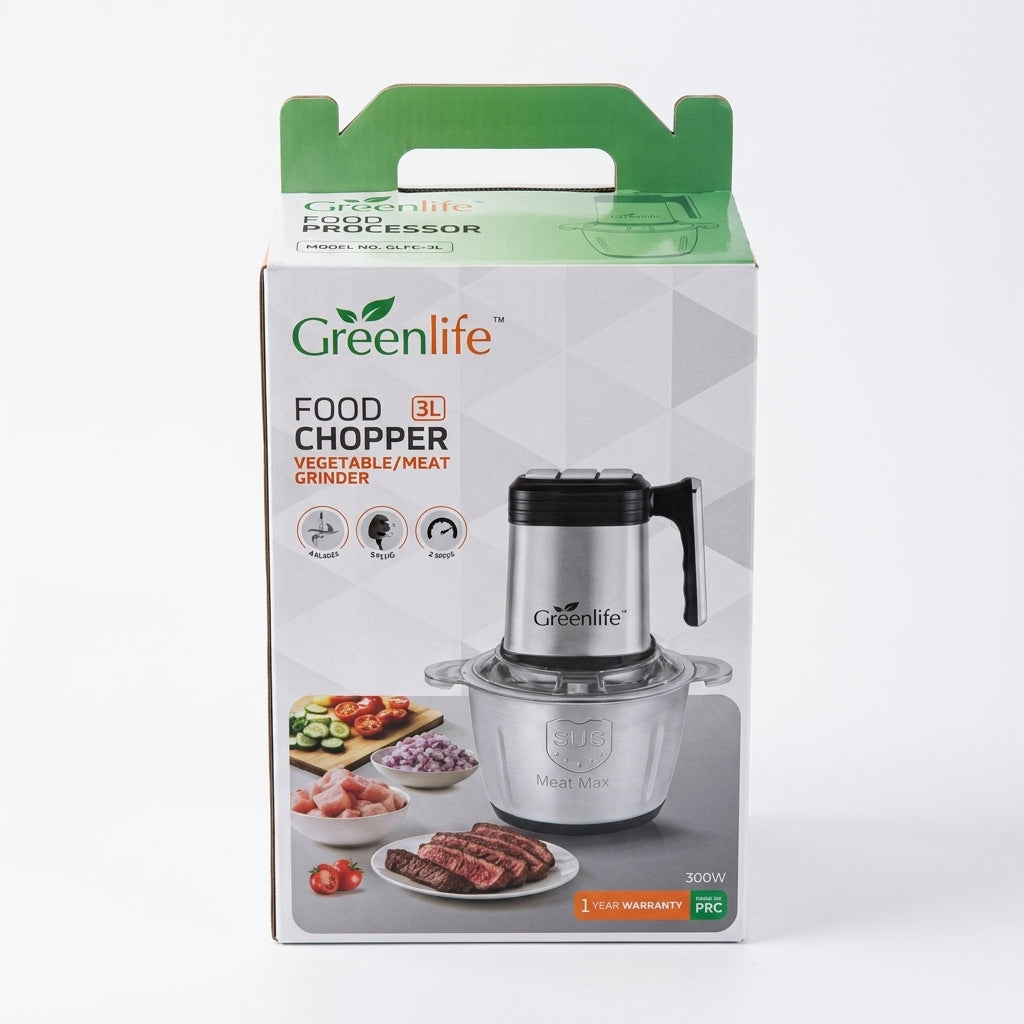 Greenlife 300W Electric Food Chopper Meat Grinder 3L Capacity