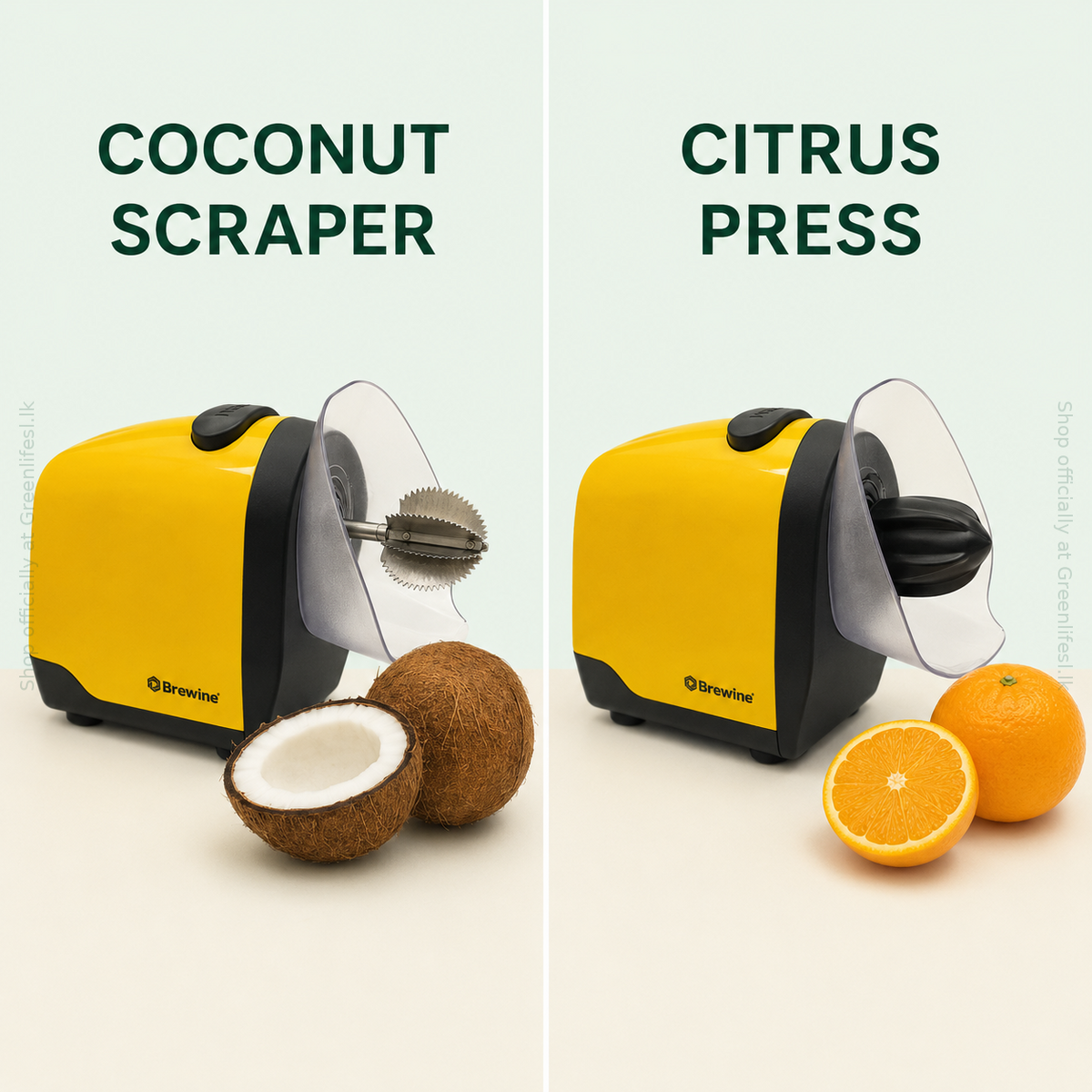 Brewine 2-in-1 Coconut Scraper & Citrus Press