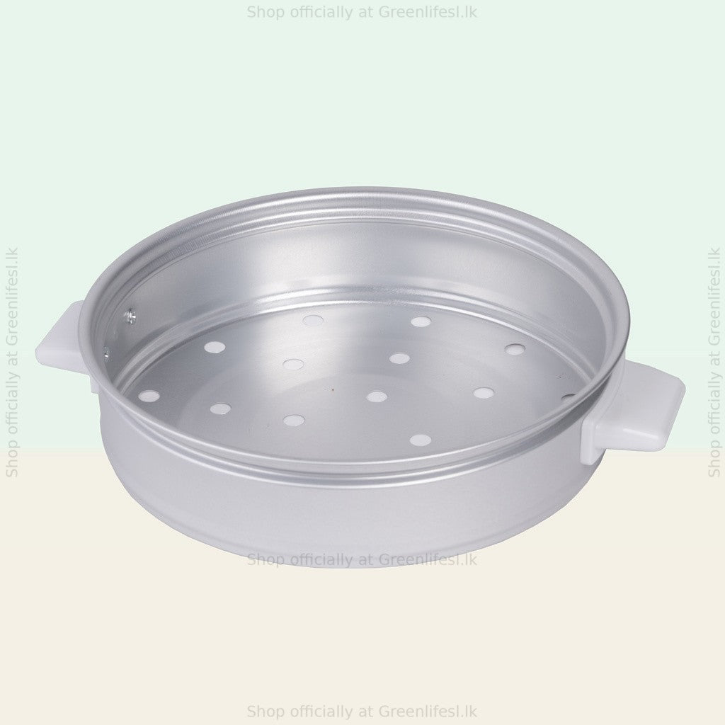 Steamer tray for the Green Life 1.8L automatic rice cooker with steamer, perforated with side handles