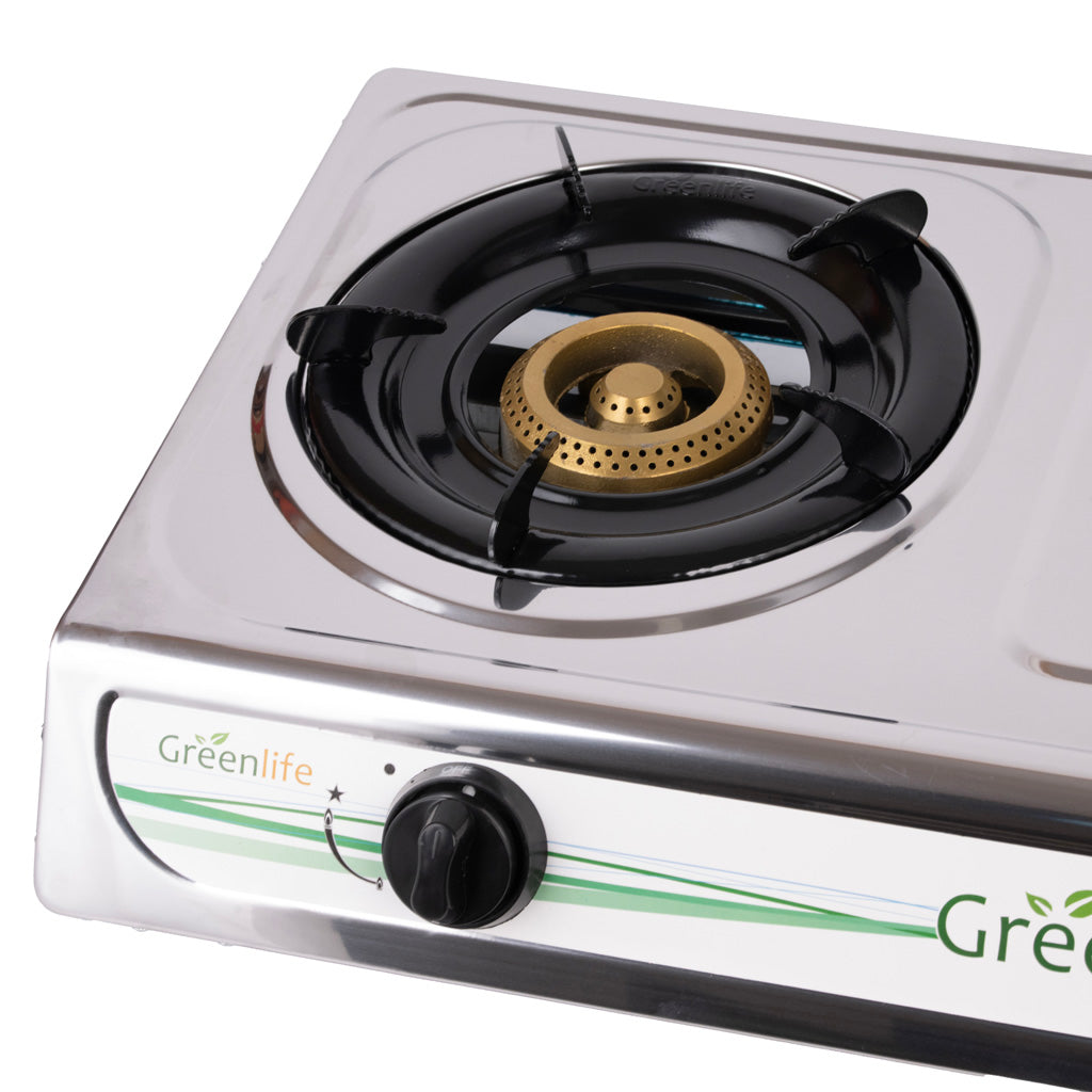 Green Life Gas Cooker Burner Detail - High Quality Stainless Steel Construction
