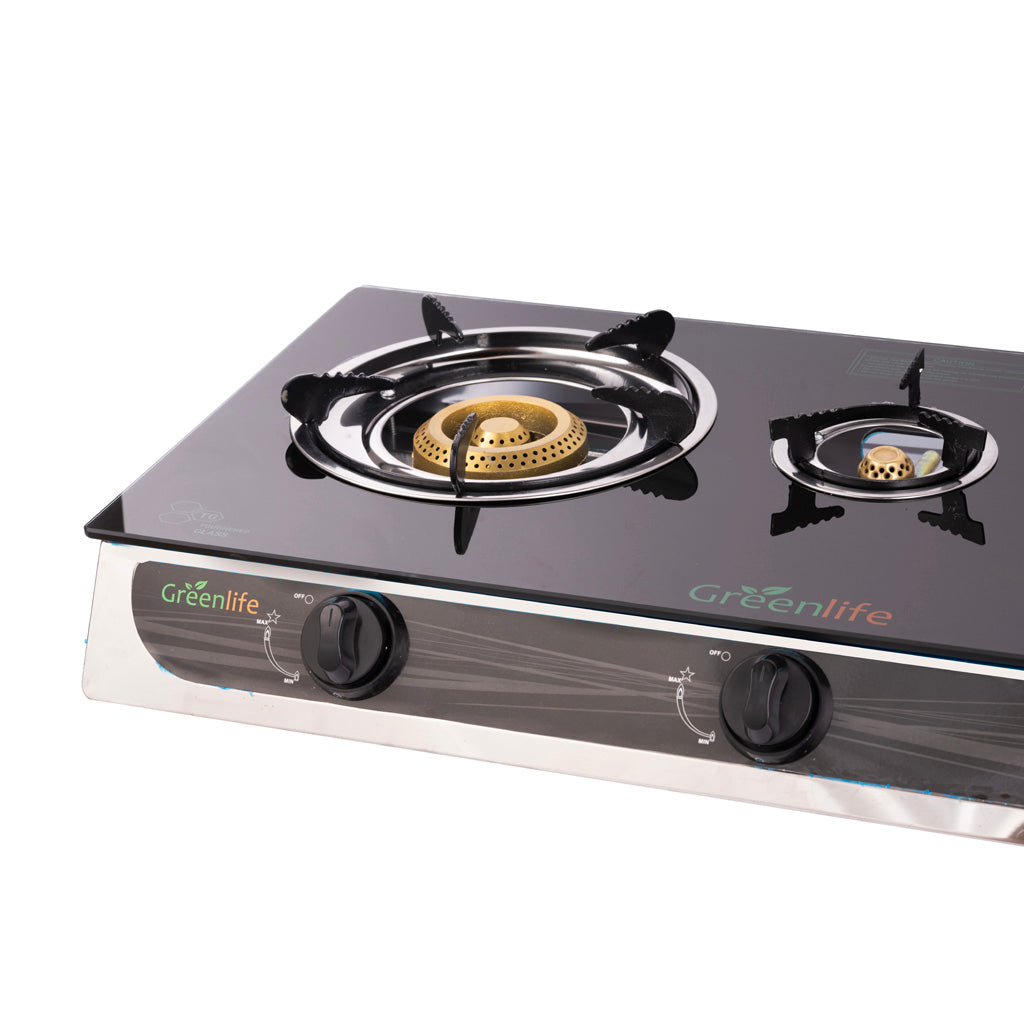 Green Life 3-Burner Gas Stove Control Knobs and Ignition System - Easy Operation
