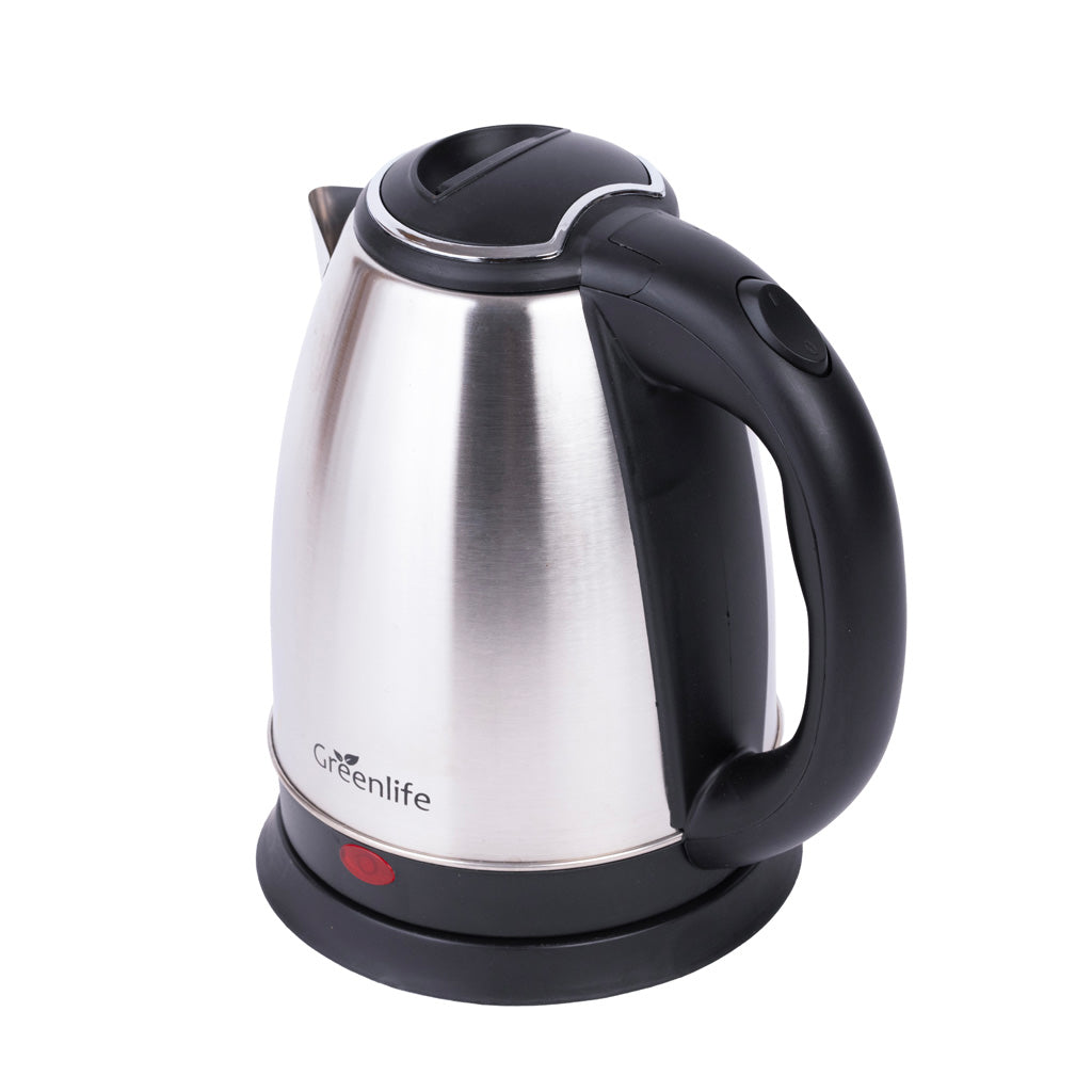 Green Life Electric Kettle 1.8L Side View Auto Shut-Off Feature Stainless Steel Sri Lanka