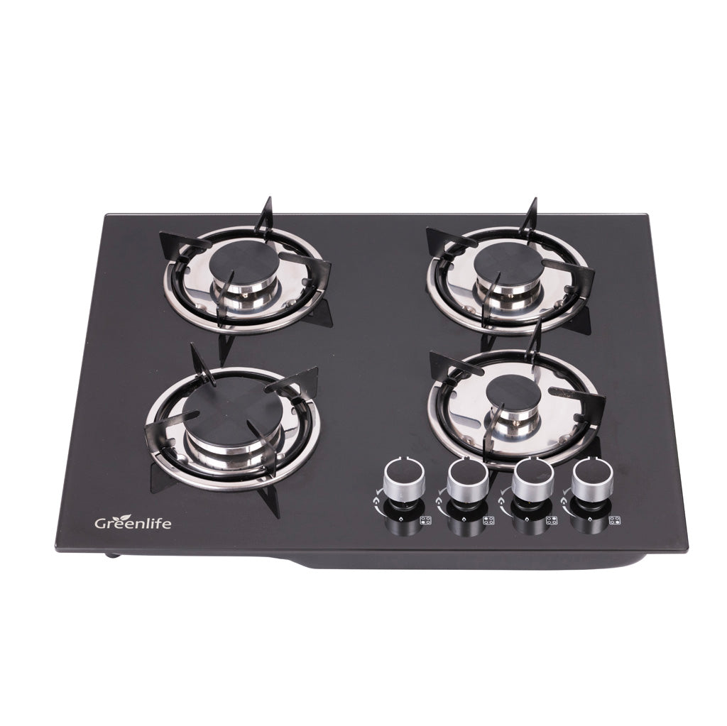 Green Life built-in gas cooktop ready for kitchen installation with modern design and safety features
