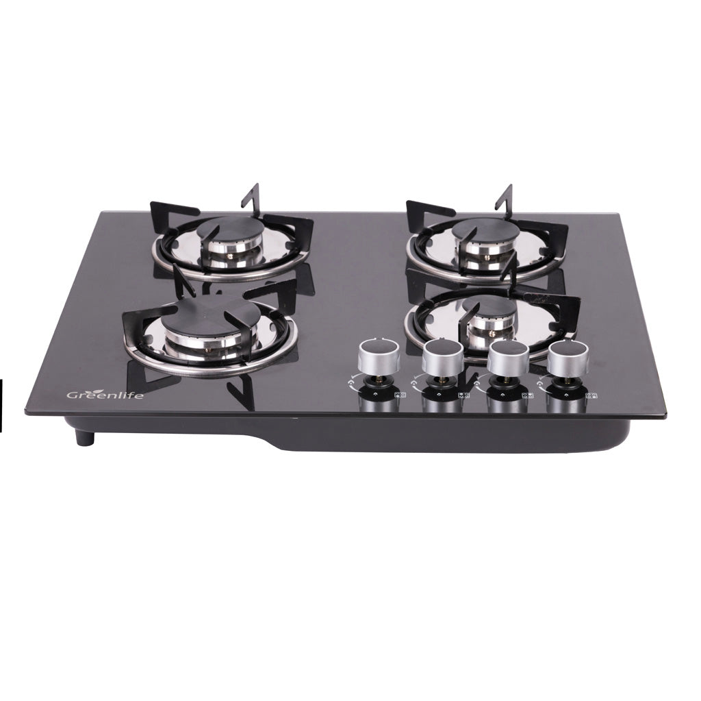 Close-up view of Green Life gas hob burner with precision flame control and durable brass construction
