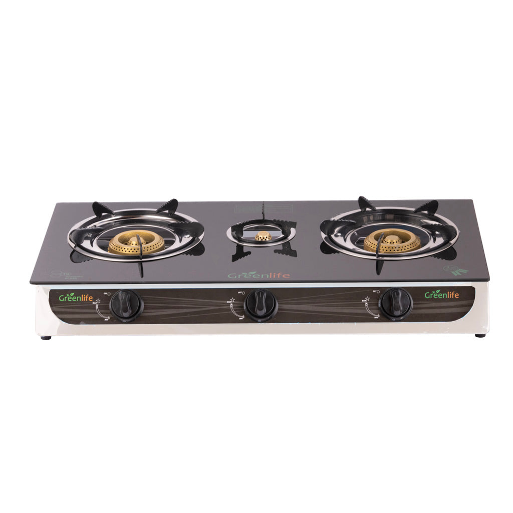 green Life Gas Stove Burner Detail - Durable Cast Iron Burners for Even Heat Distribution