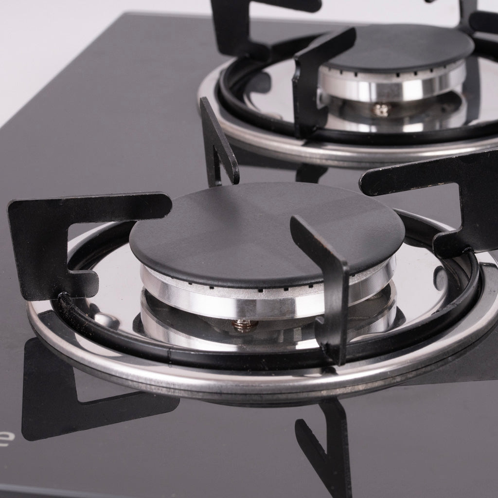 Premium finish Green Life kitchen gas hob with easy-clean tempered glass surface and ergonomic controls
