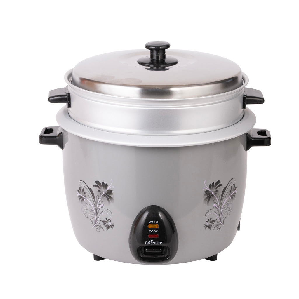 Green Life automatic rice cooker with steamer basket - 2.8L capacity - Sri Lanka
