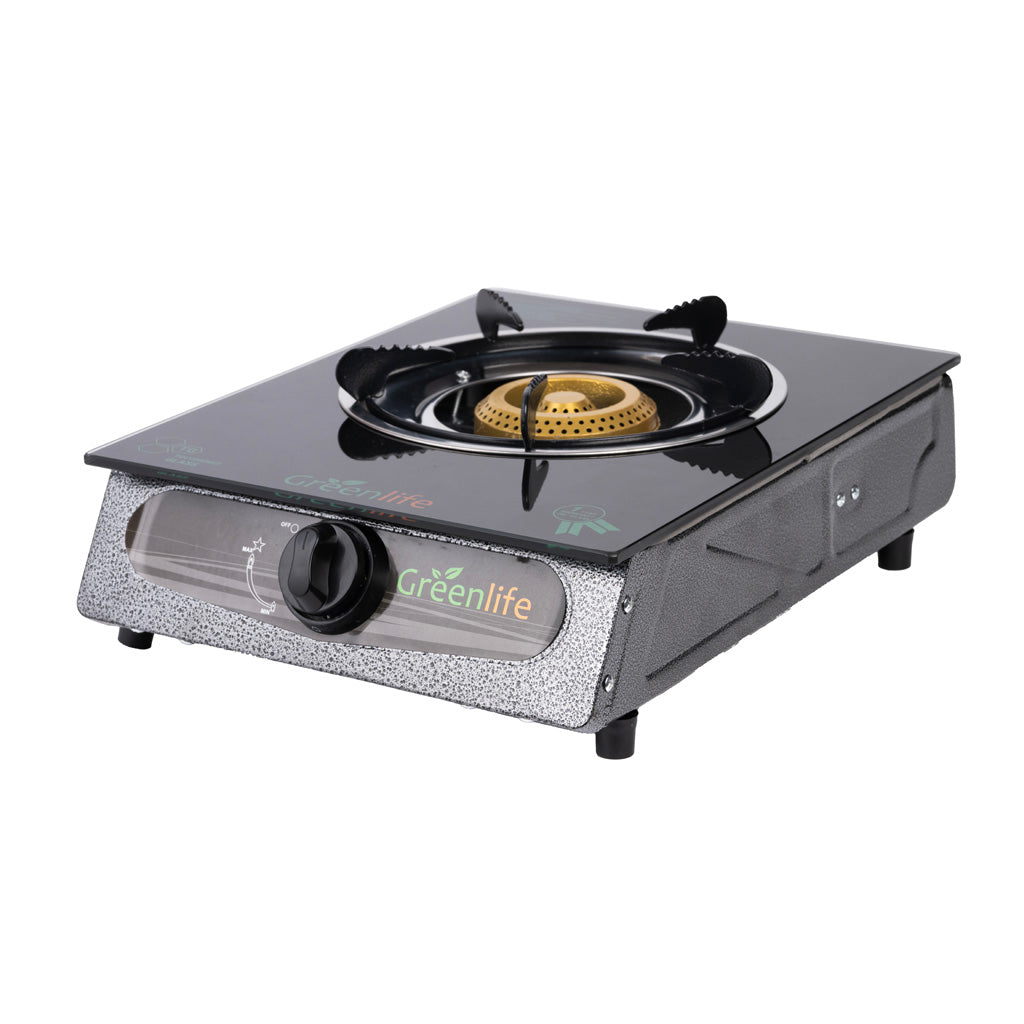 Green Life Single Burner Gas Stove in Kitchen - Perfect for Compact Spaces and Outdoor Cooking
