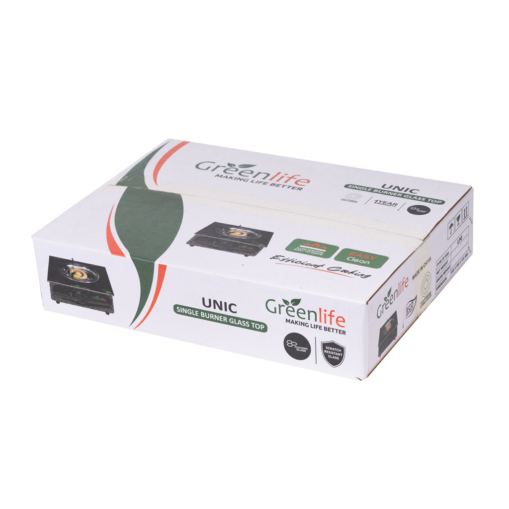 Green Life Single Burner Glass Top Gas Stove