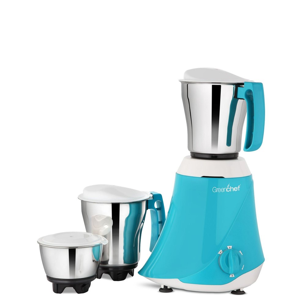 Three premium stainless steel jars of GreenChef mixer grinder - grinding, chutney, juicing jars for Sri Lankan kitchens