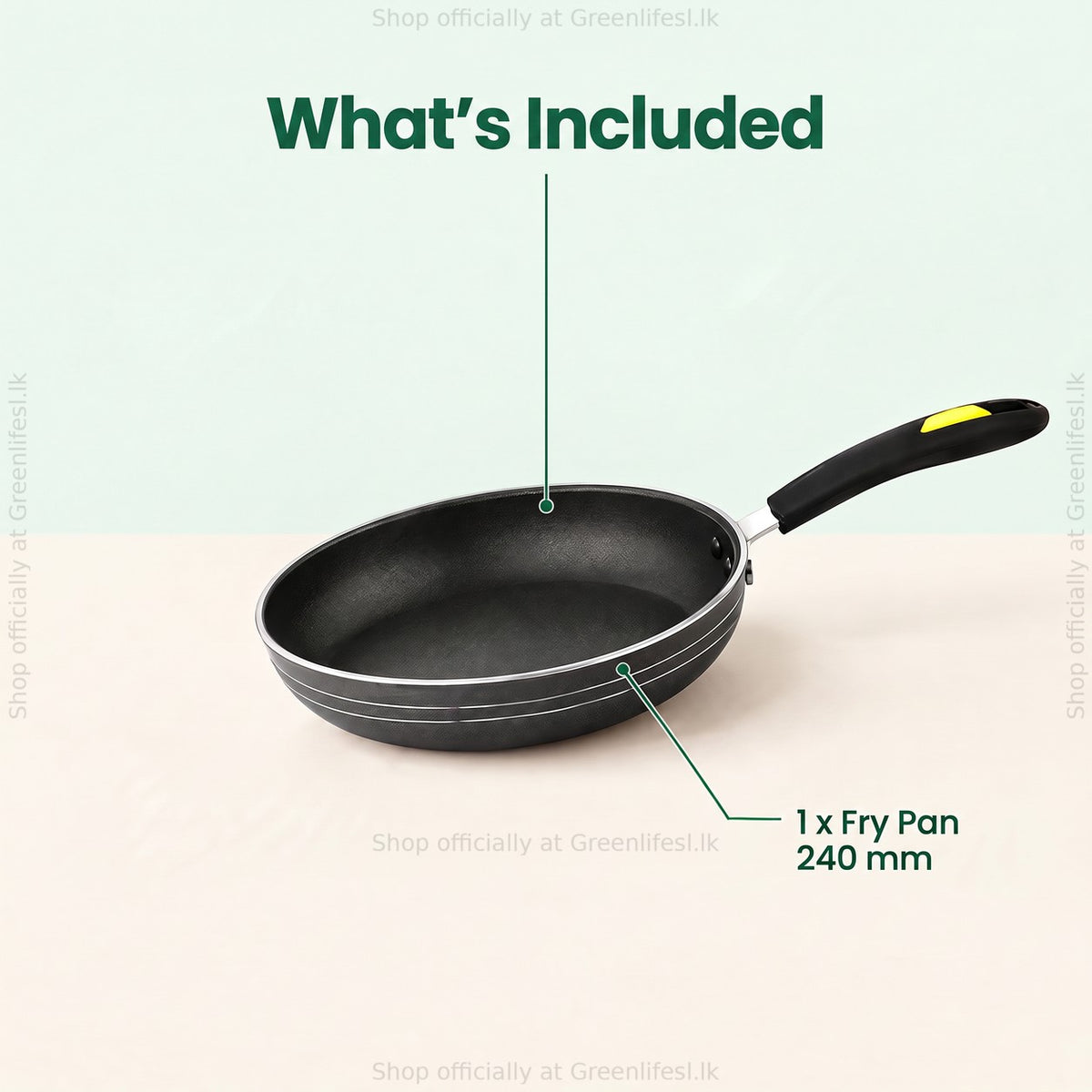 GreenChef Evok 240mm non-stick fry pan, what's included: 1 x fry pan 240 mm