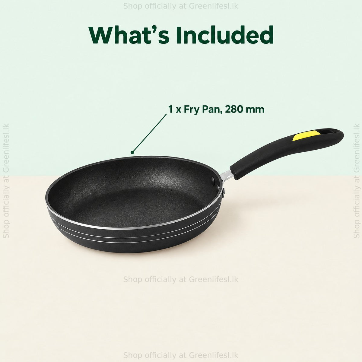 GreenChef Evok 280mm non-stick fry pan, what's included: 1 x fry pan 280 mm