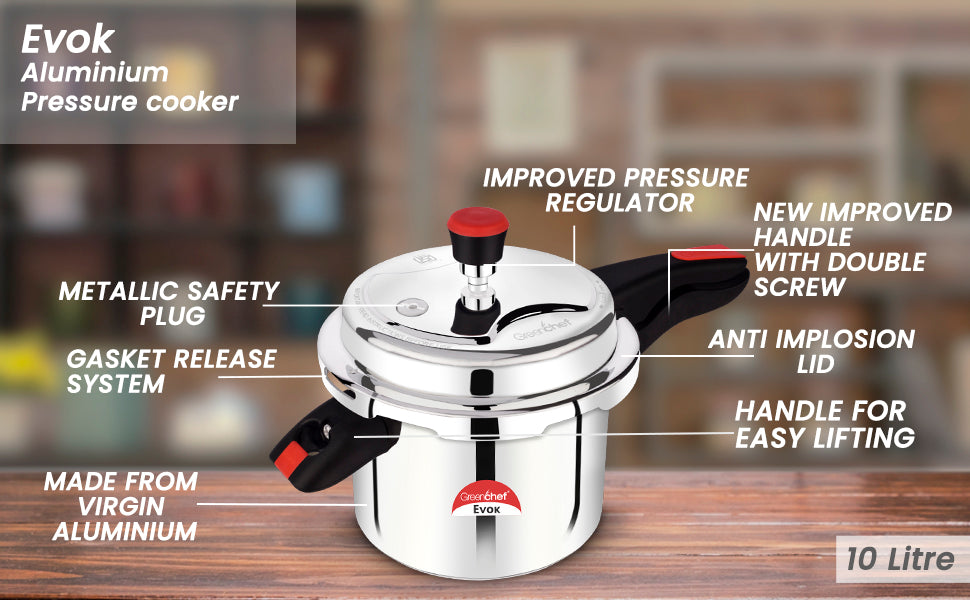 Extra large 10L capacity of GreenChef Evok pressure cooker - perfect for Sri Lankan commercial kitchens and large families