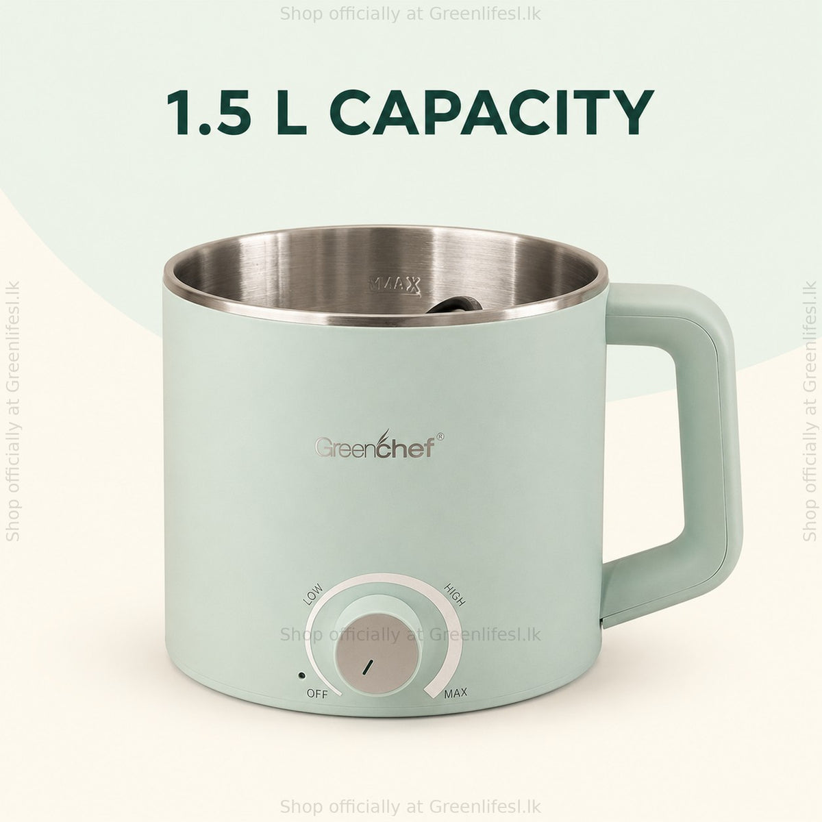 GreenChef Zylo Pro multi kettle 1.5 L capacity with stainless steel interior