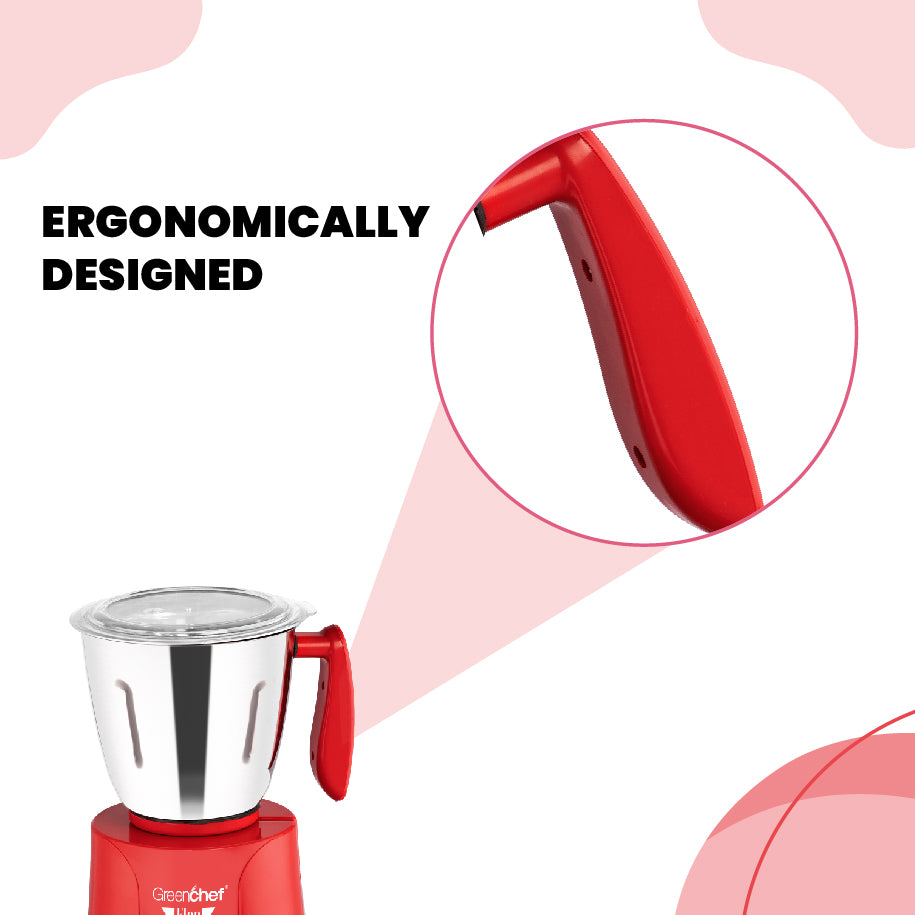 GreenChef Flen Mixer Grinder 1HP with 3 Jars