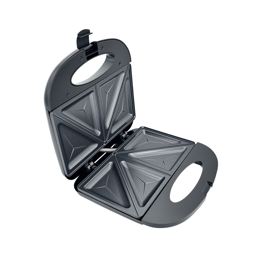 Side view of the Greenlife sandwich maker highlighting its compact and sturdy build.